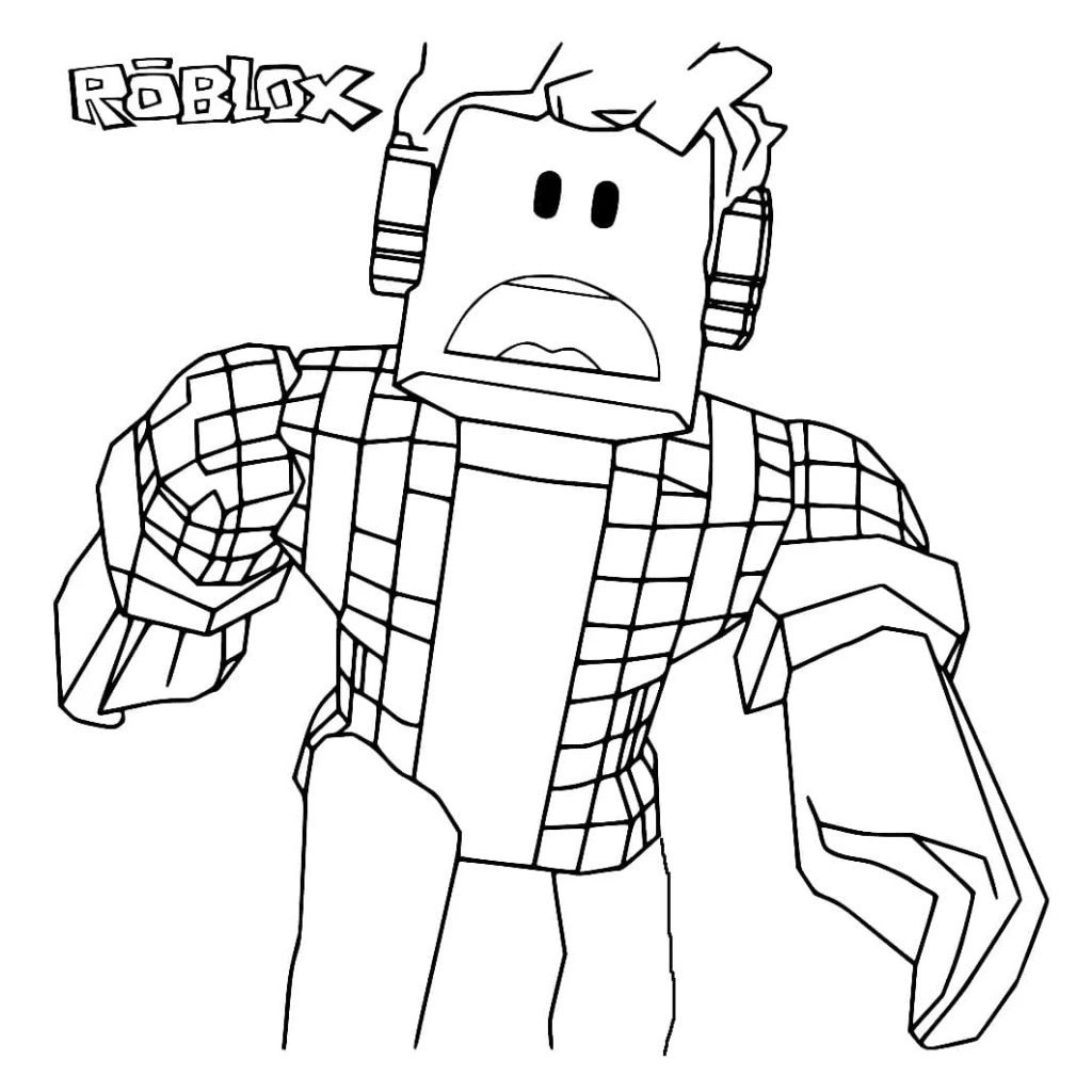 Desenho de Roblox para colorir e imprimir grátis