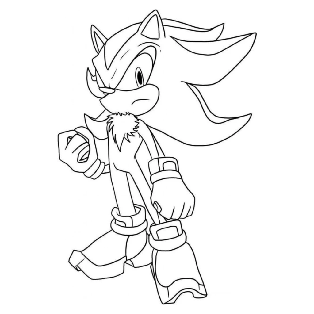 Sonic coloring page to print for free