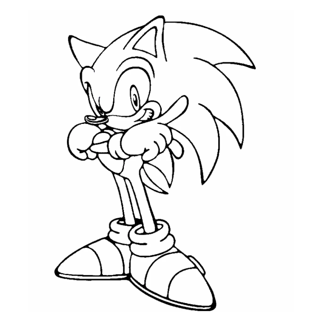 Desenho de Sonic para colorir e imprimir grátis