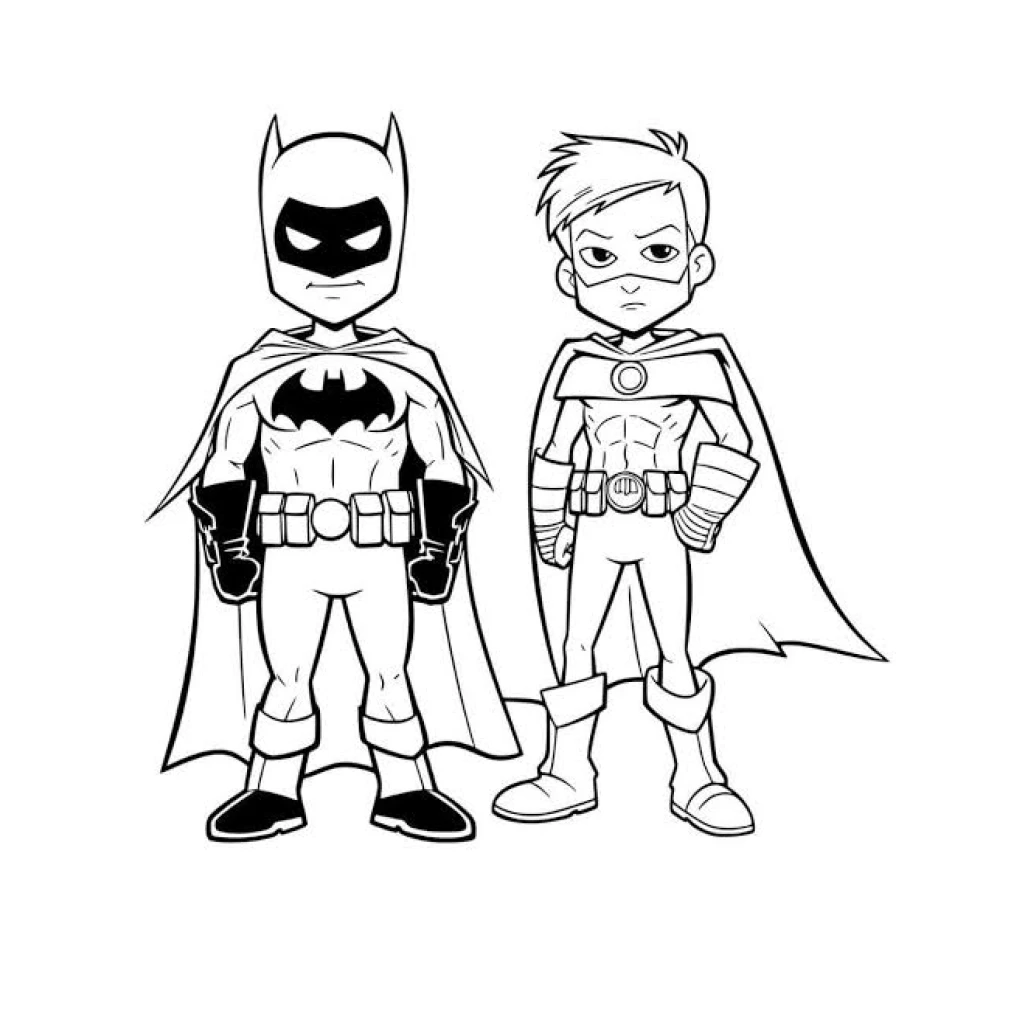 Desenho de Super-Heróis para colorir e imprimir grátis