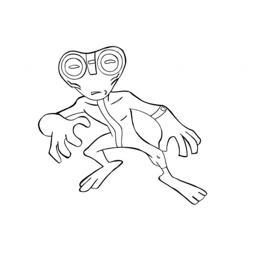 Desenho de Um Sapo Divertido para colorir e imprimir grátis