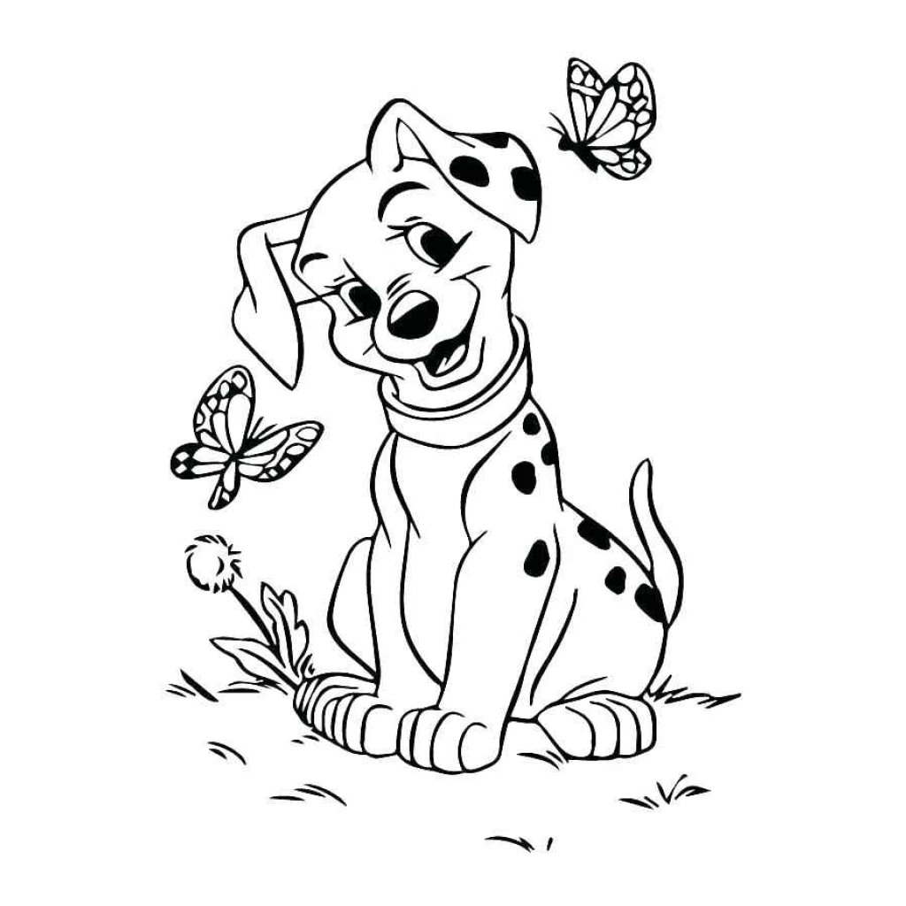 Desenho de Dálmata para colorir e imprimir grátis