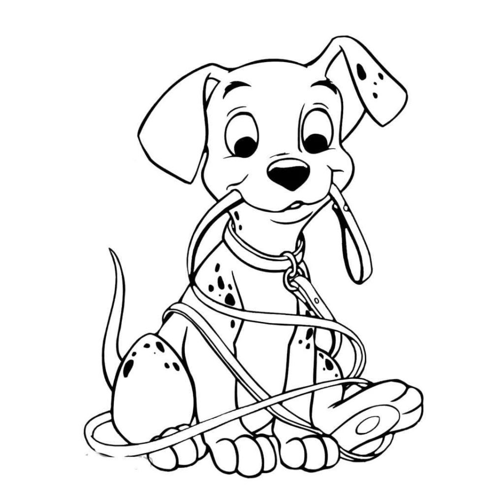 Desenho de Cachorro Dálmata para colorir e imprimir grátis
