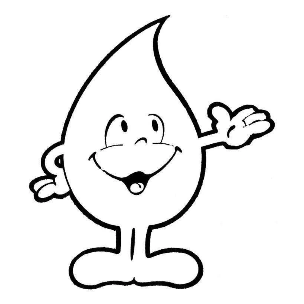 Desenho de Gota Feliz para colorir e imprimir grátis