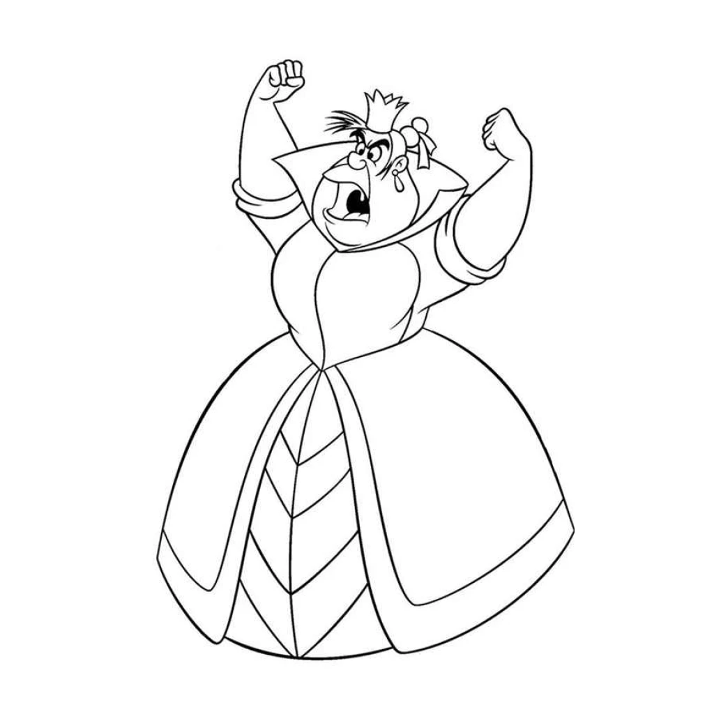 Desenho de Rainha De Copas  Alice No País Das Maravilhas para colorir e imprimir grátis