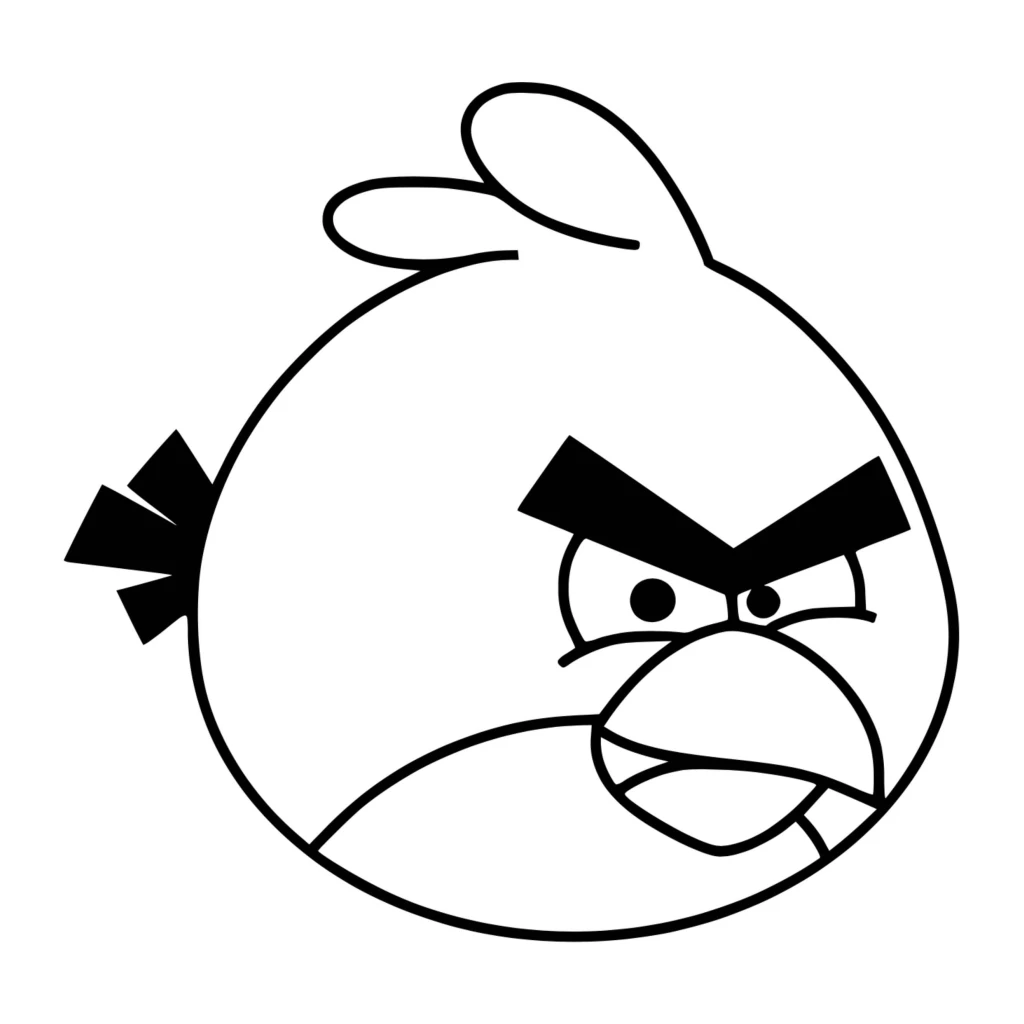 Desenho de Angry Birds para colorir e imprimir grátis