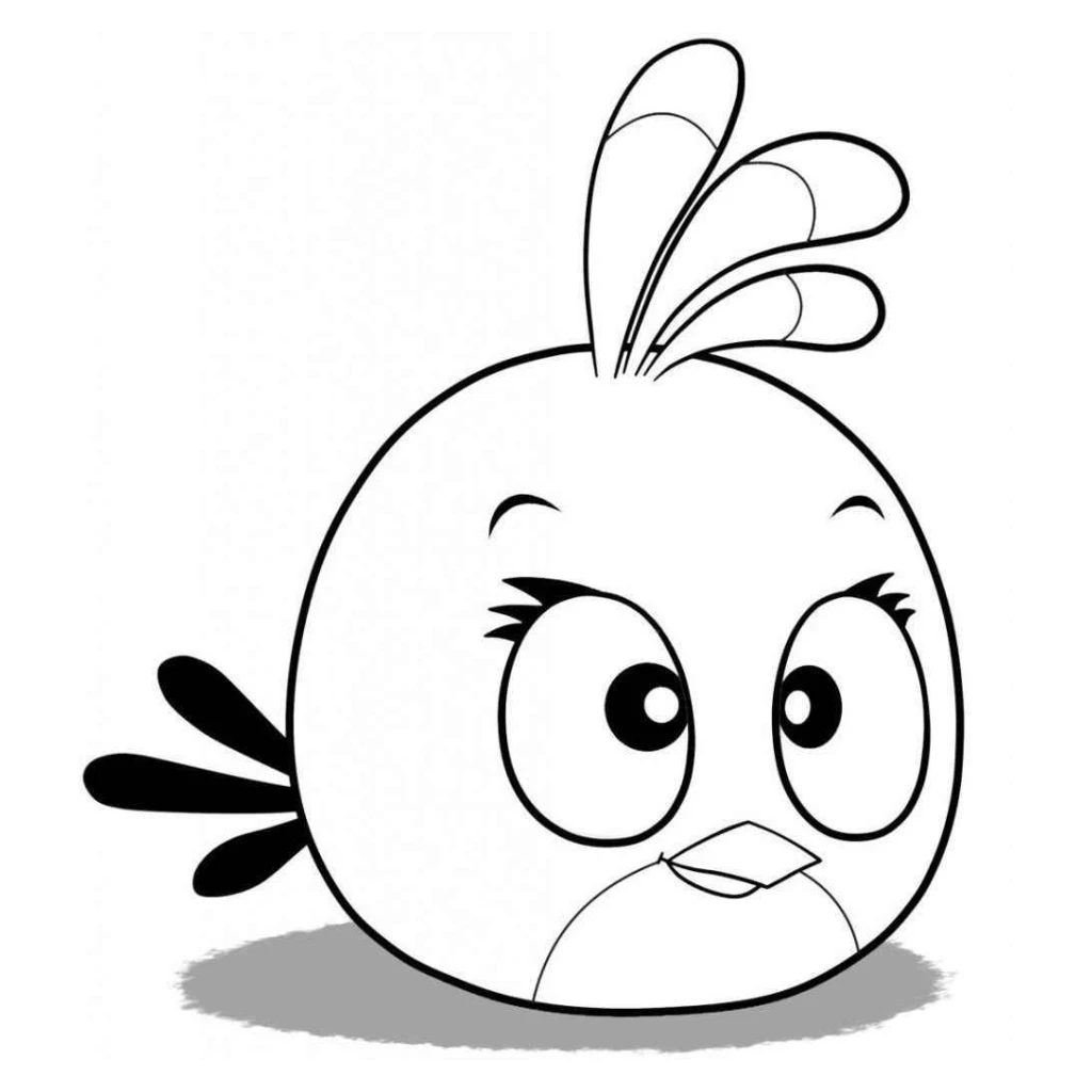 Desenho de Angry Birds para colorir e imprimir grátis