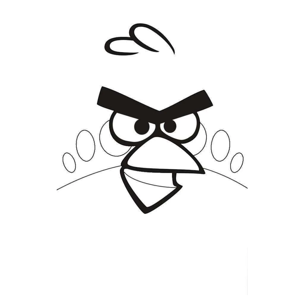 Desenho de Angry Birds para colorir e imprimir grátis