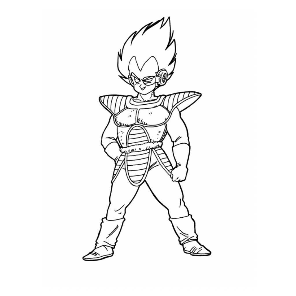 Desenho de Anime dragon ball z para colorir e imprimir grátis