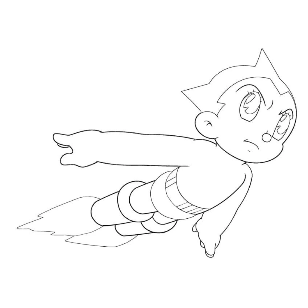 Desenho de Astro Boy para colorir e imprimir grátis