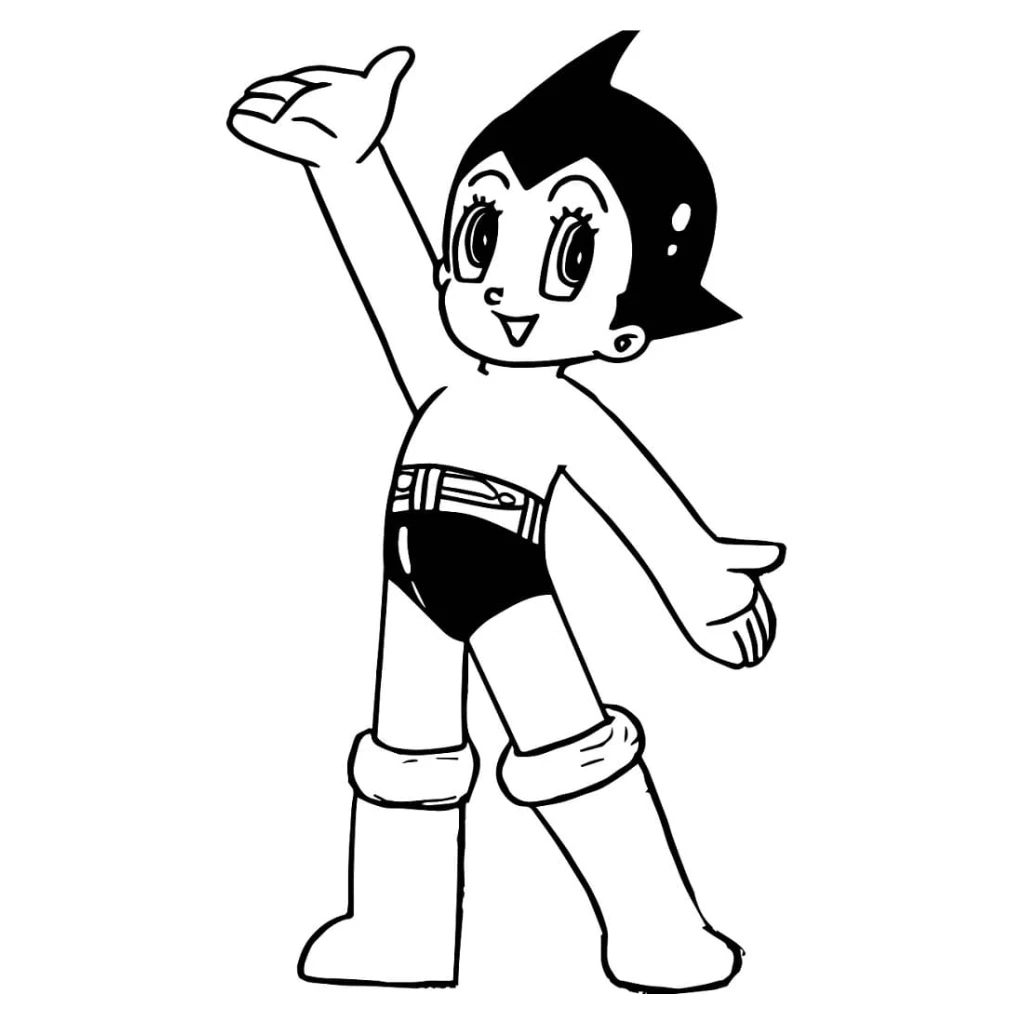Desenho de Astro Boy para colorir e imprimir grátis