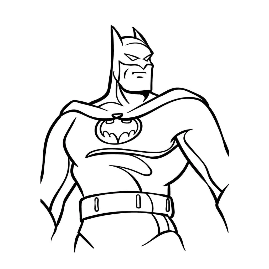 Desenho de Batman para colorir e imprimir grátis