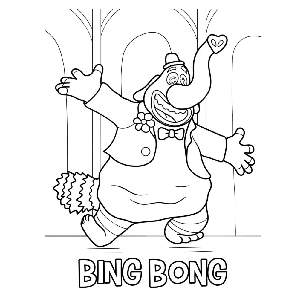 Desenho de Bing Bong Divertida Mente para colorir e imprimir grátis