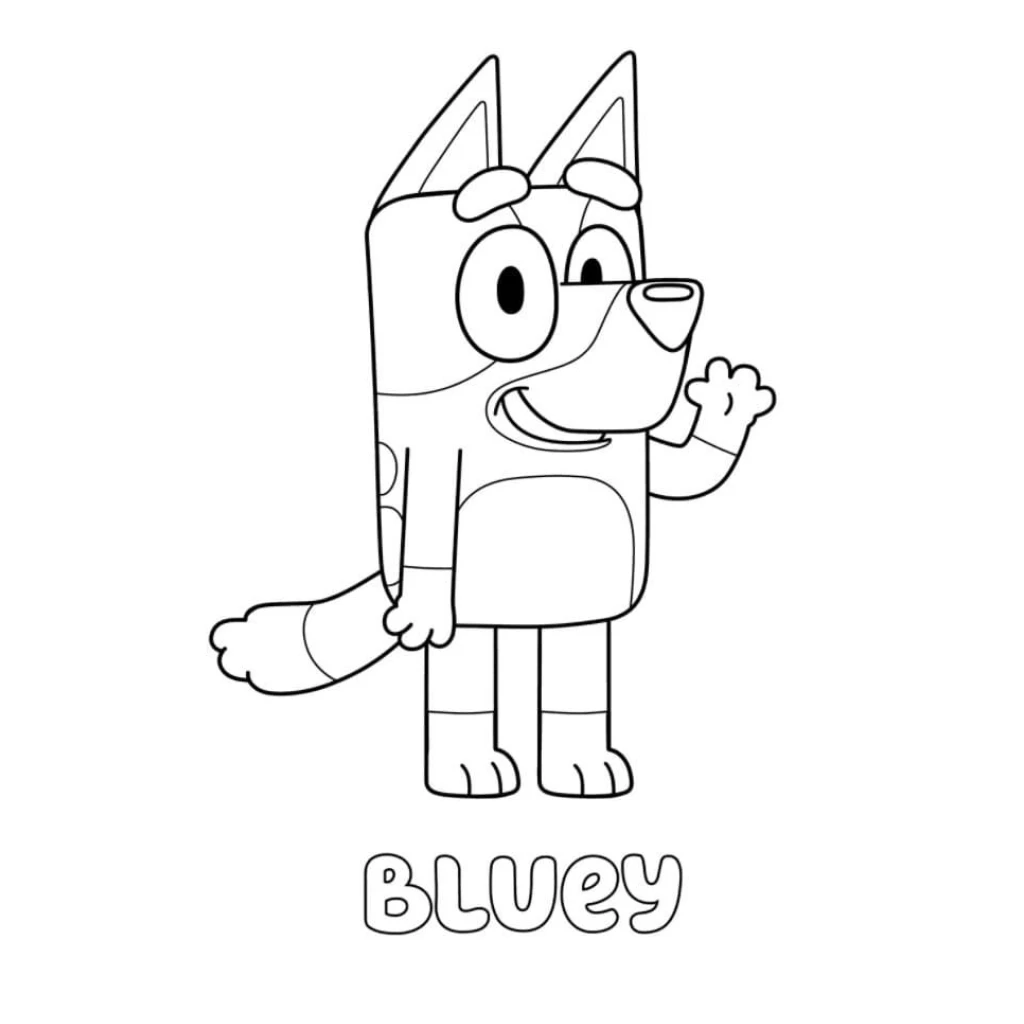 Desenho de Bluey para colorir e imprimir grátis