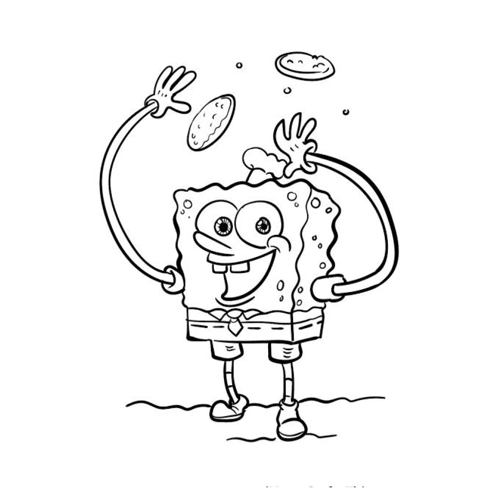Desenho de Bob Esponja para colorir e imprimir grátis