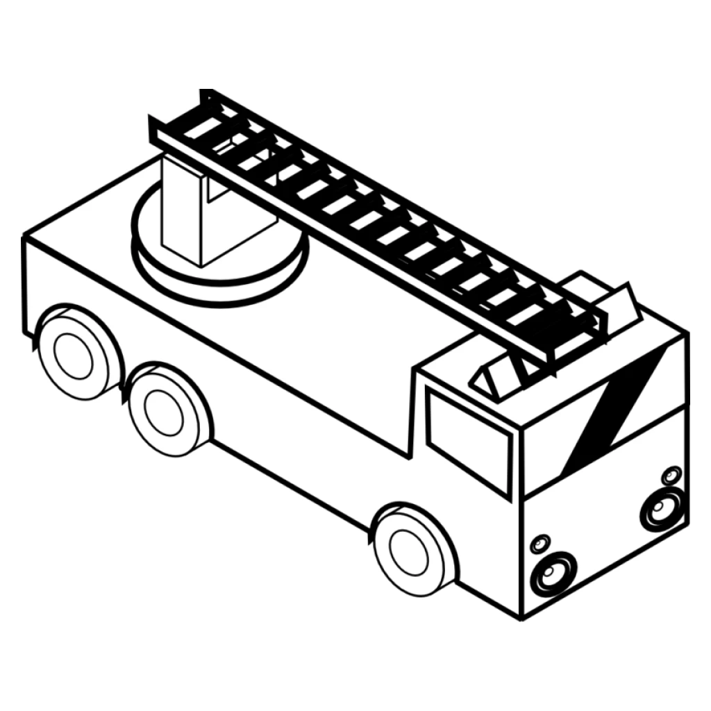 Desenho de Caminhão De Bombeiros para colorir e imprimir grátis