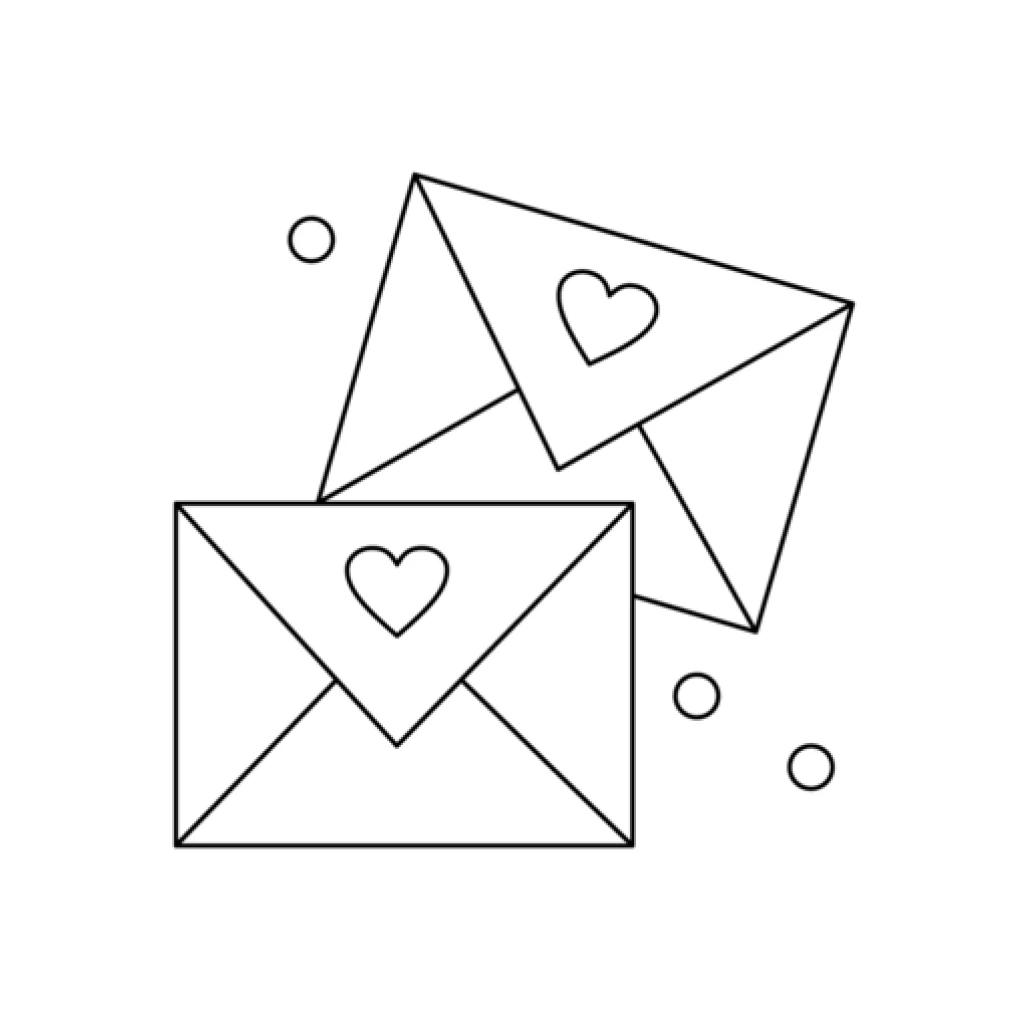Desenho de Cartas De Amor para colorir e imprimir grátis
