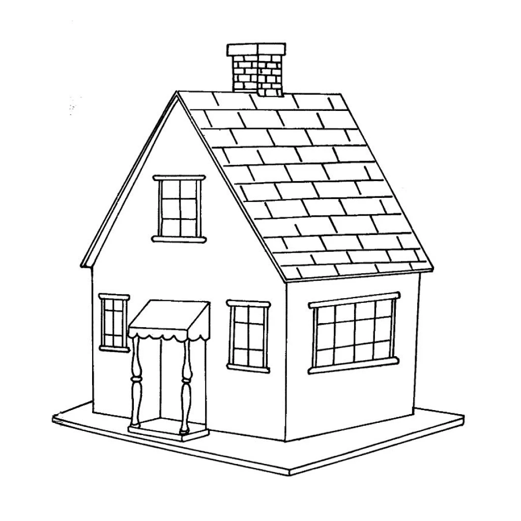 Desenho de Casa para colorir e imprimir grátis