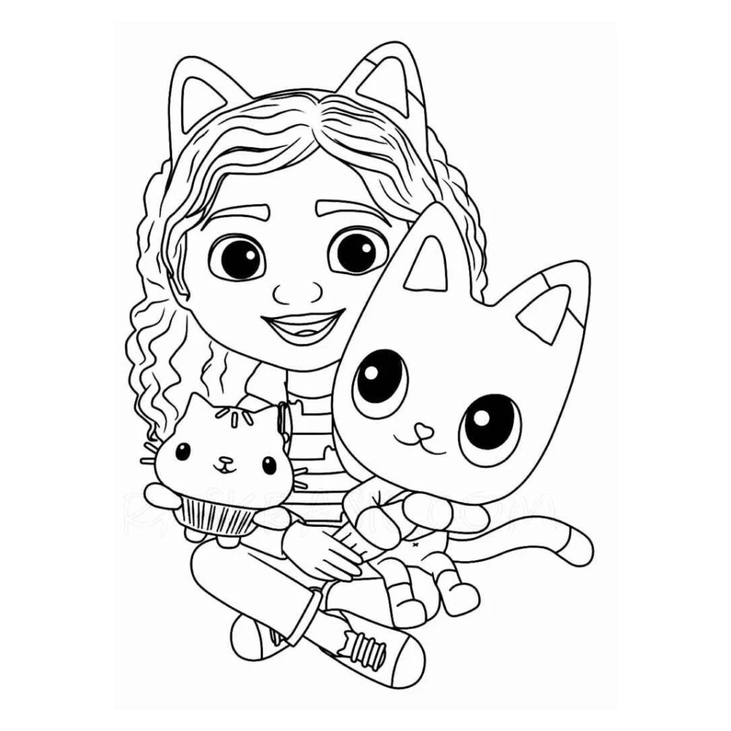 Desenho de Gabby E Seu Gato para colorir e imprimir grátis