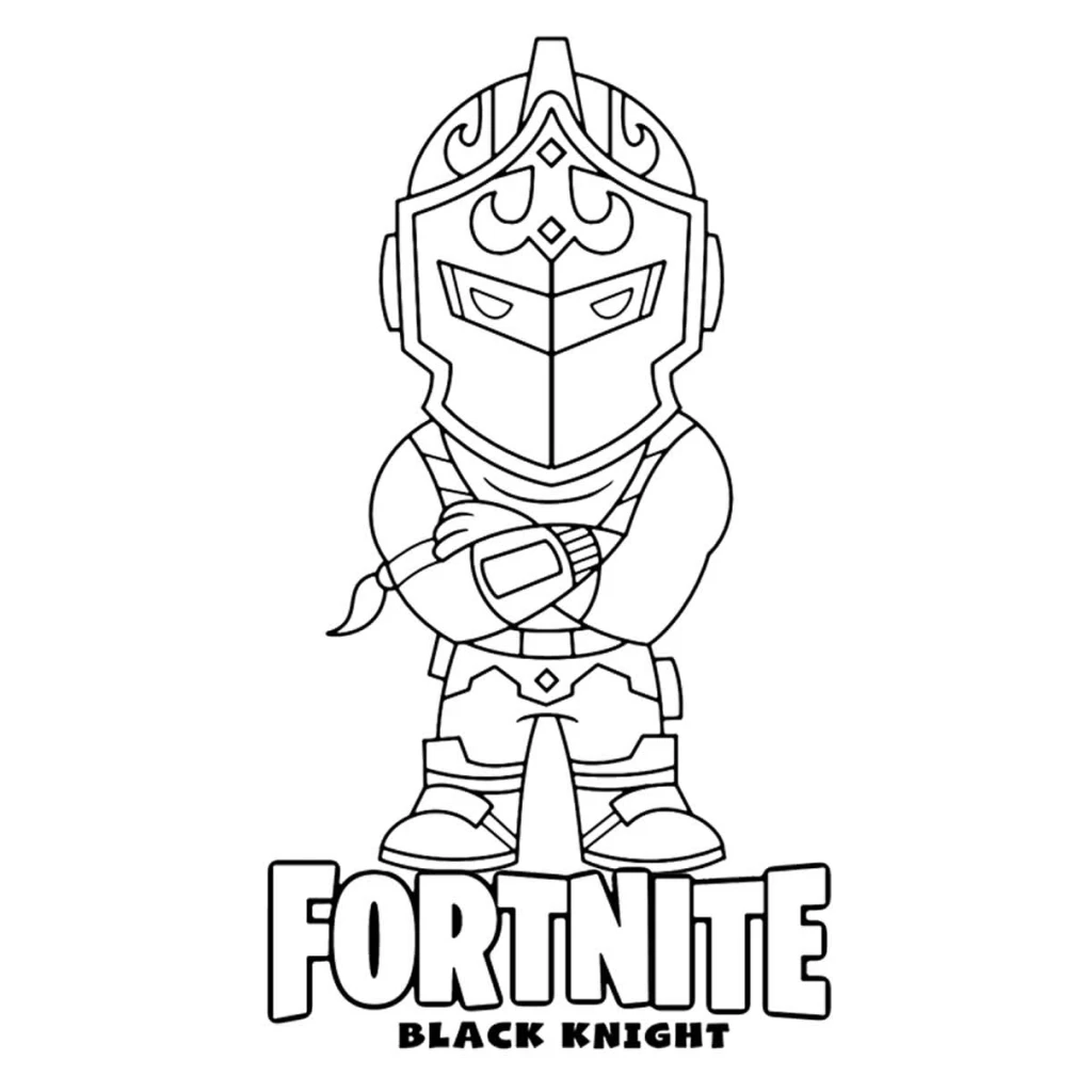 Desenho de Cavaleiro Negro Do Fortnite para colorir e imprimir grátis