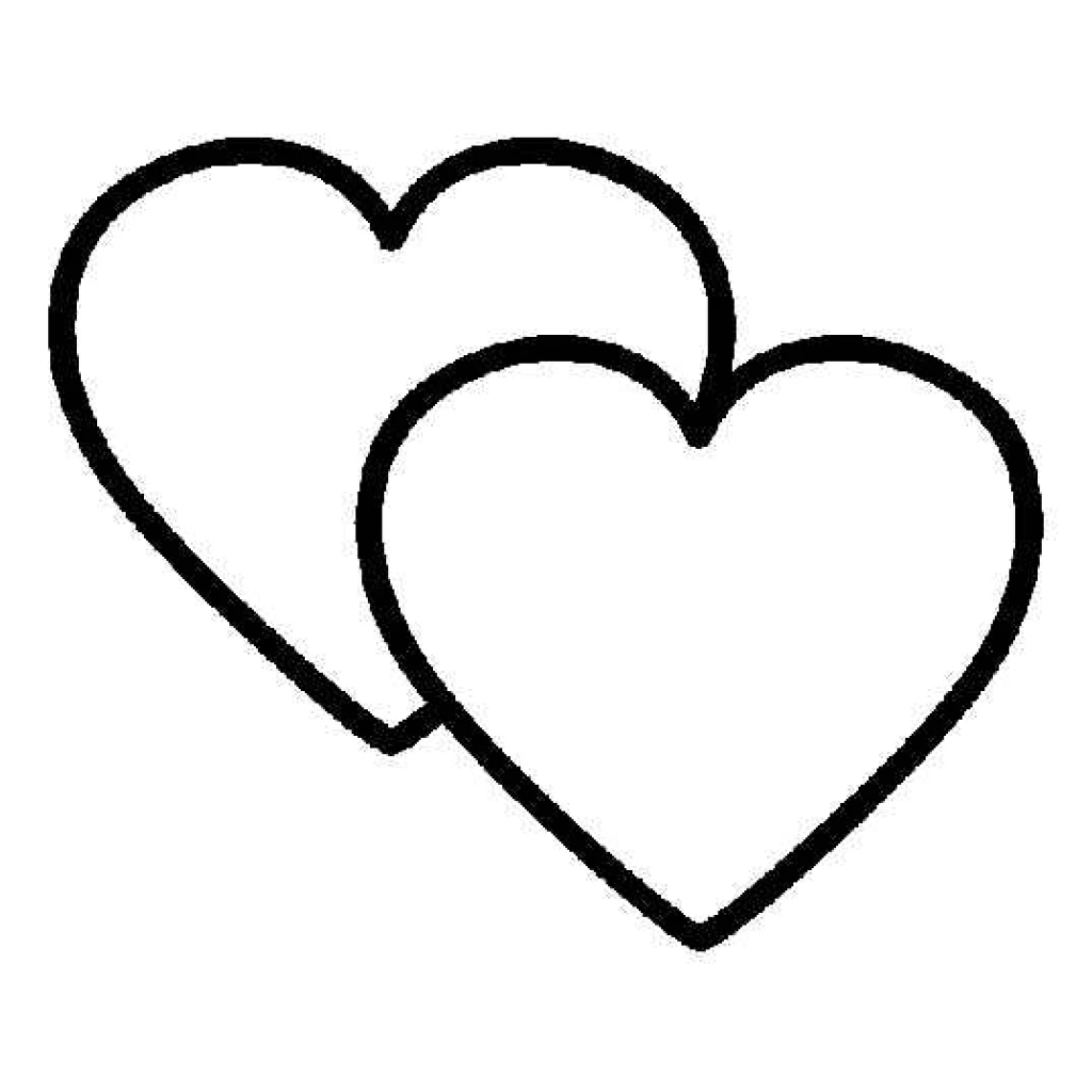 Heart coloring page to print for free