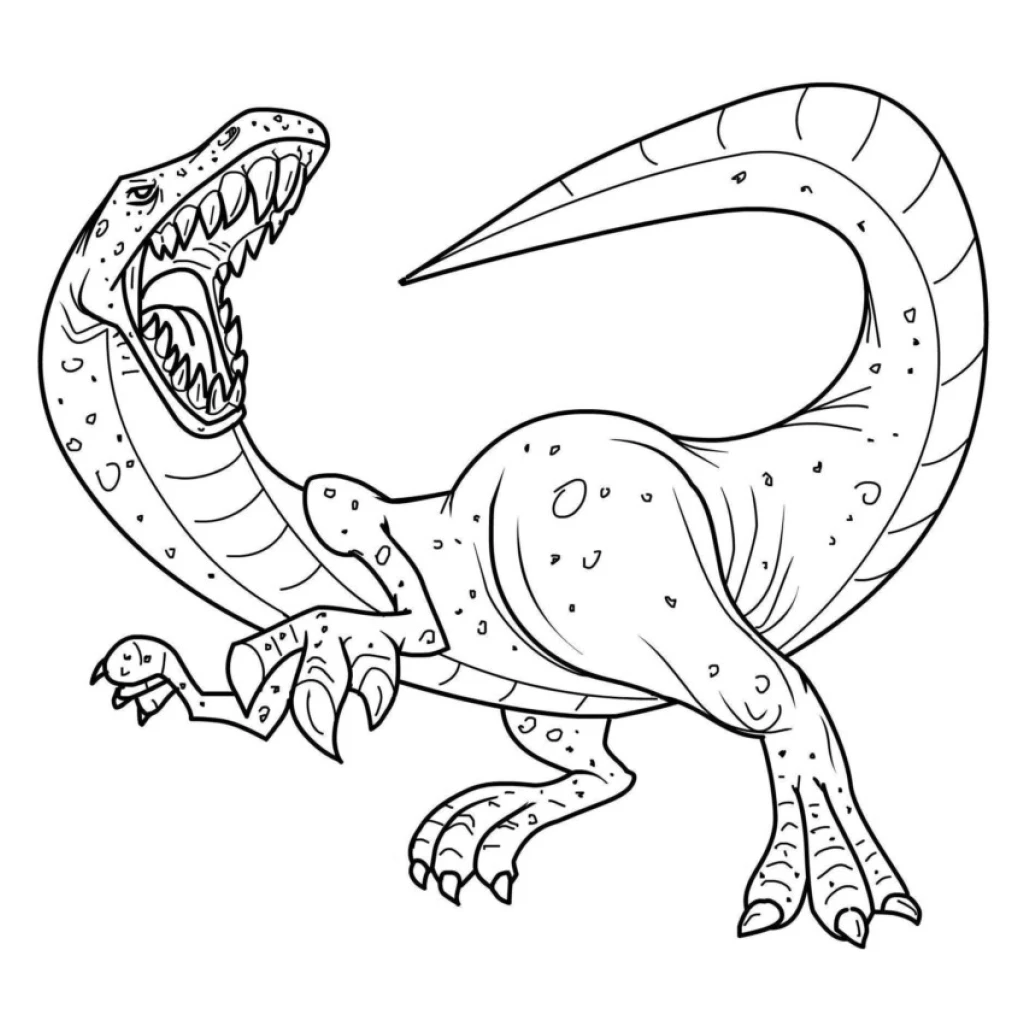Desenho de Dinossauro para colorir e imprimir grátis