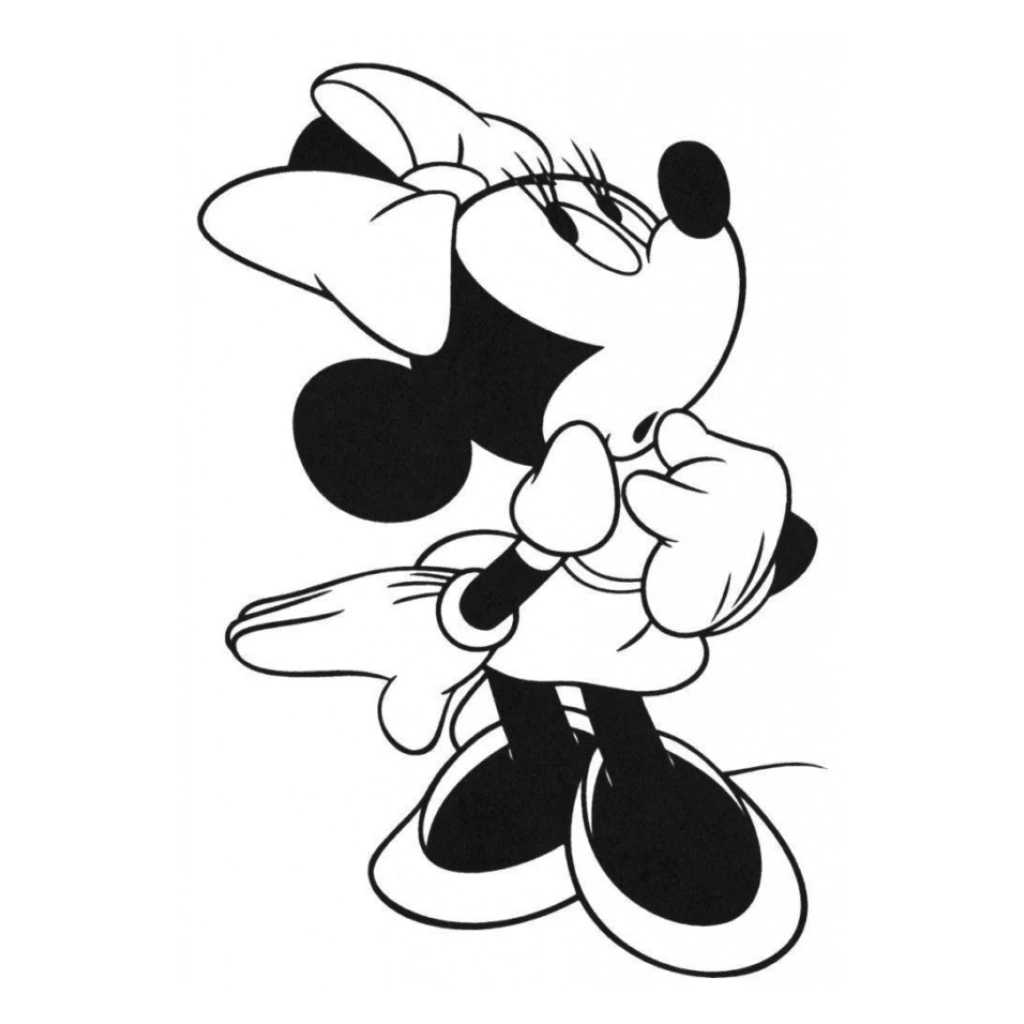 Minnie Mouse coloring page to print for free
