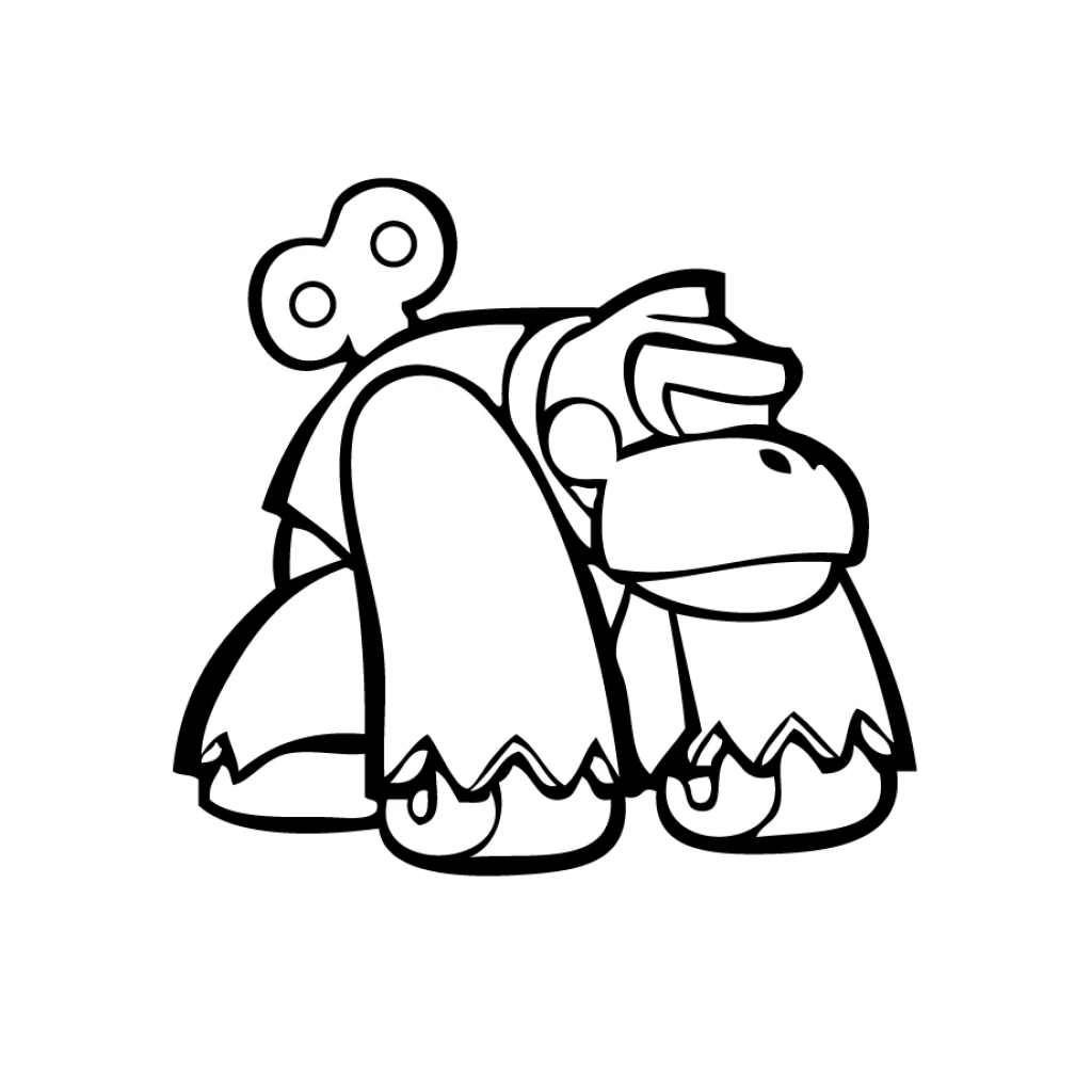 Donkey Kong coloring page to print for free