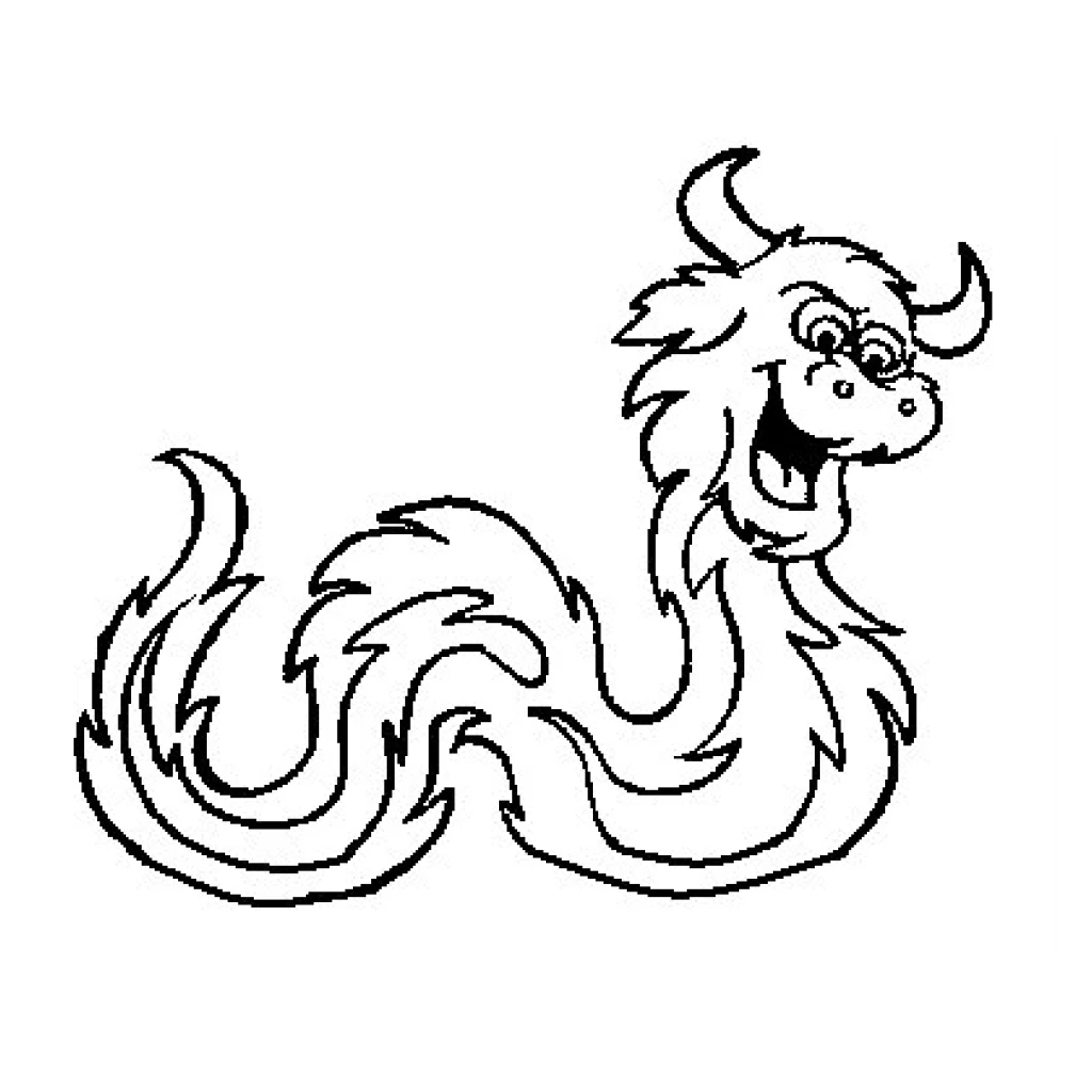 Desenho de Dragão Fantástico para colorir e imprimir grátis