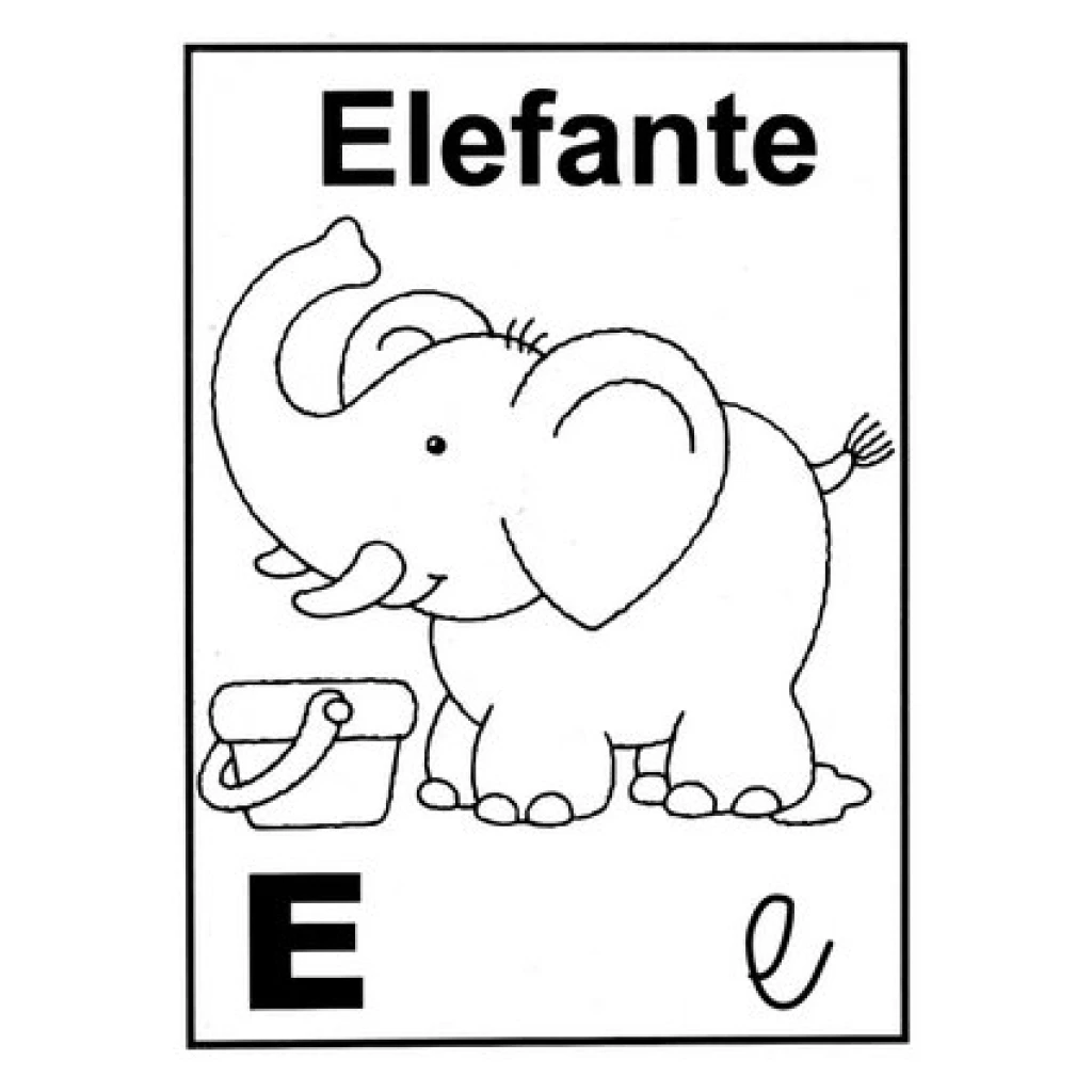 Desenho de Elefante para colorir e imprimir grátis