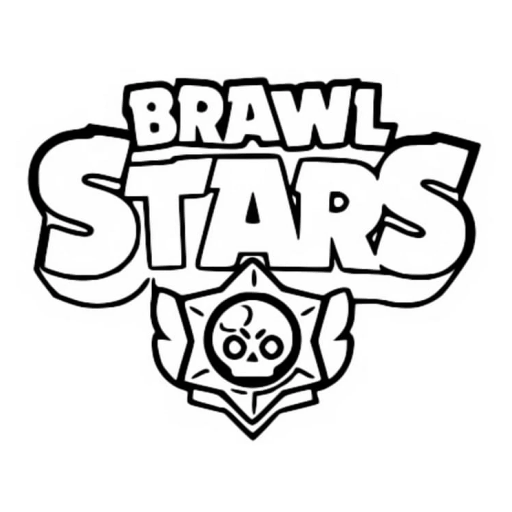 Desenho de Emblema Brawl Stars para colorir e imprimir grátis
