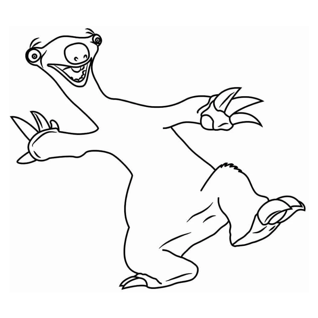 Desenho de Sid Da Era Do Gelo para colorir e imprimir grátis