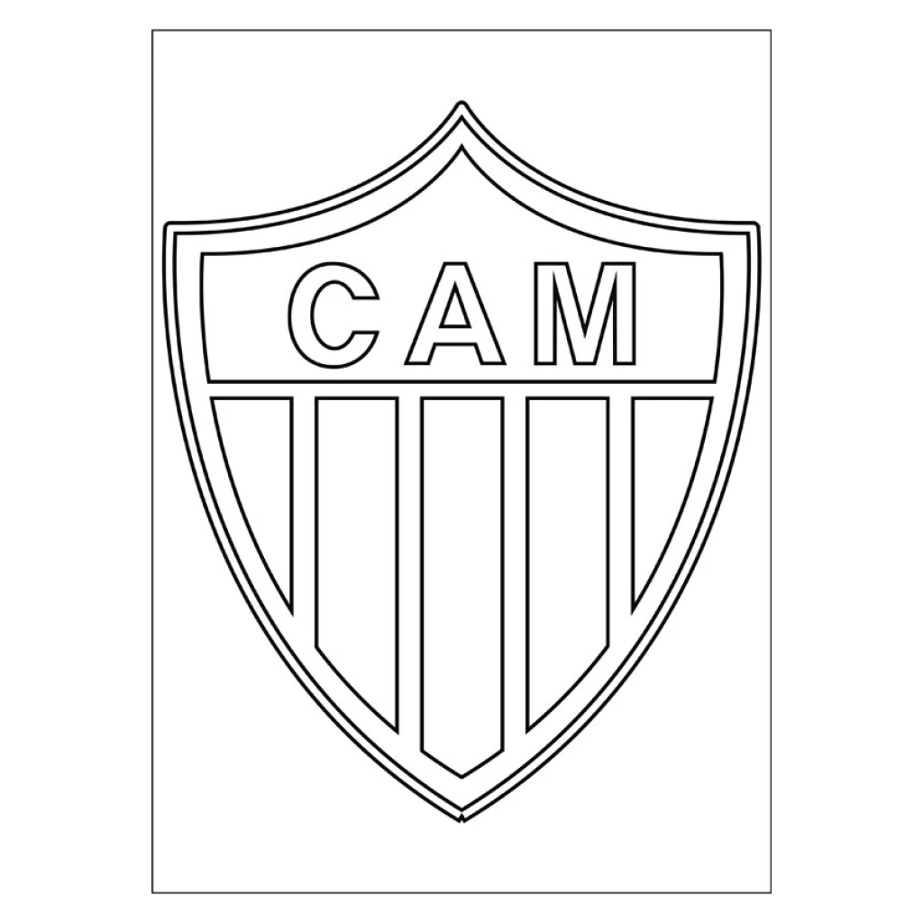 Desenho de Escudo do Atlético Mineiro para colorir e imprimir grátis