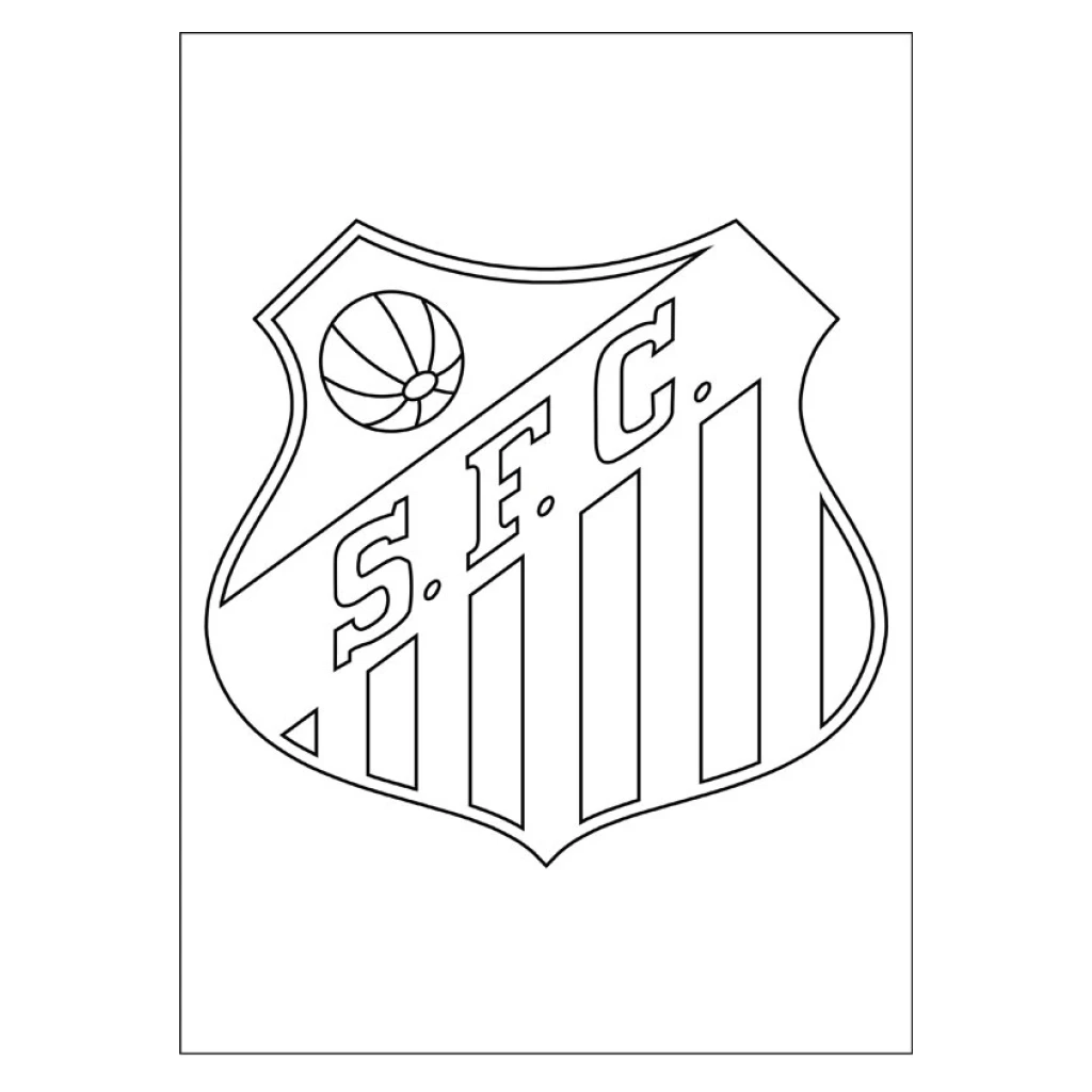 Desenho de Escudo Do Santos Fc para colorir e imprimir grátis