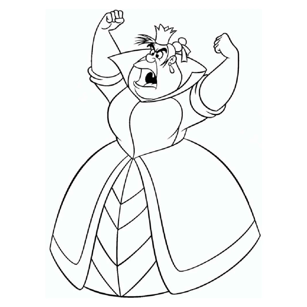 Desenho de Fada Furiosa de Alice no país das maravilhas para colorir e imprimir grátis