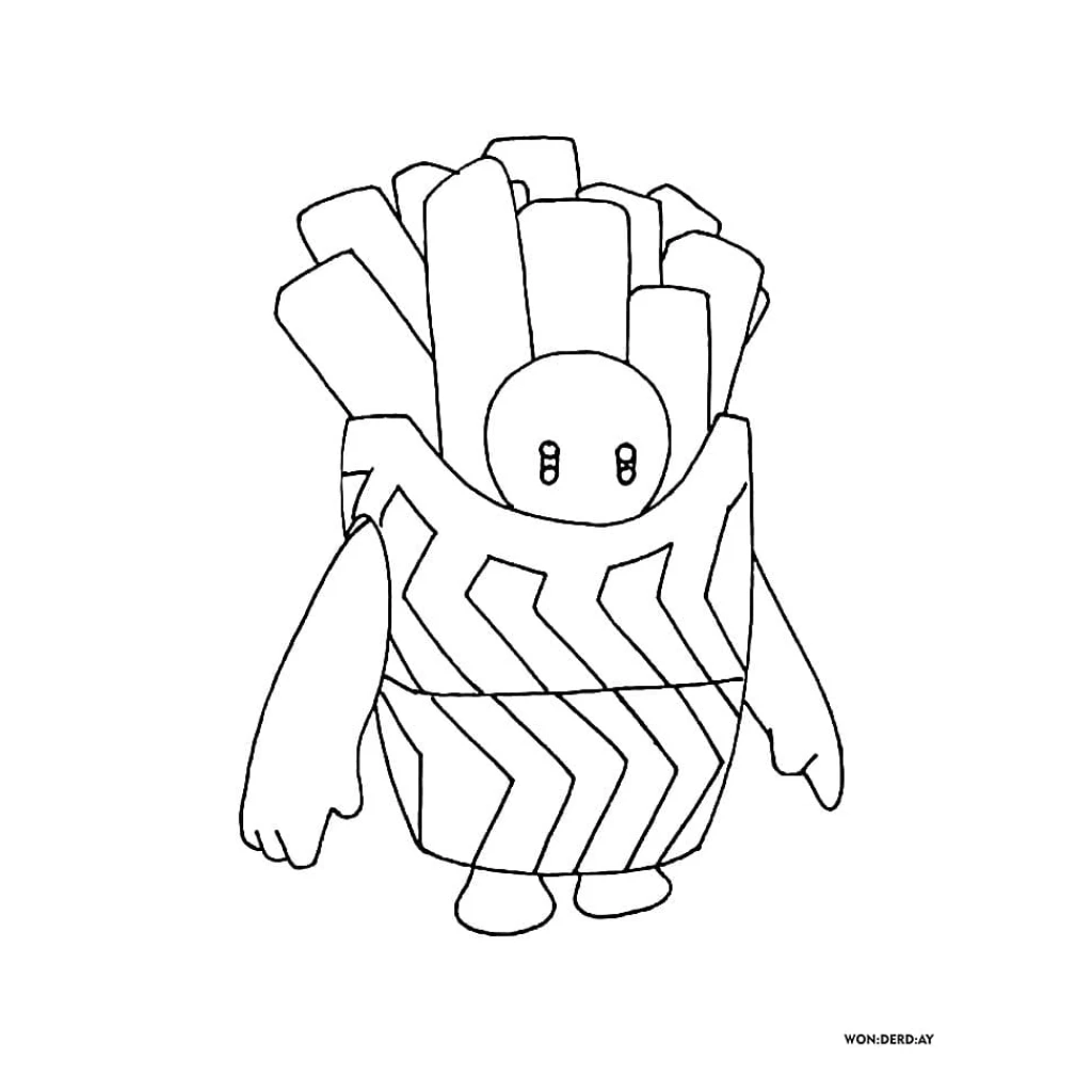 Desenho de Fall guys para colorir e imprimir grátis