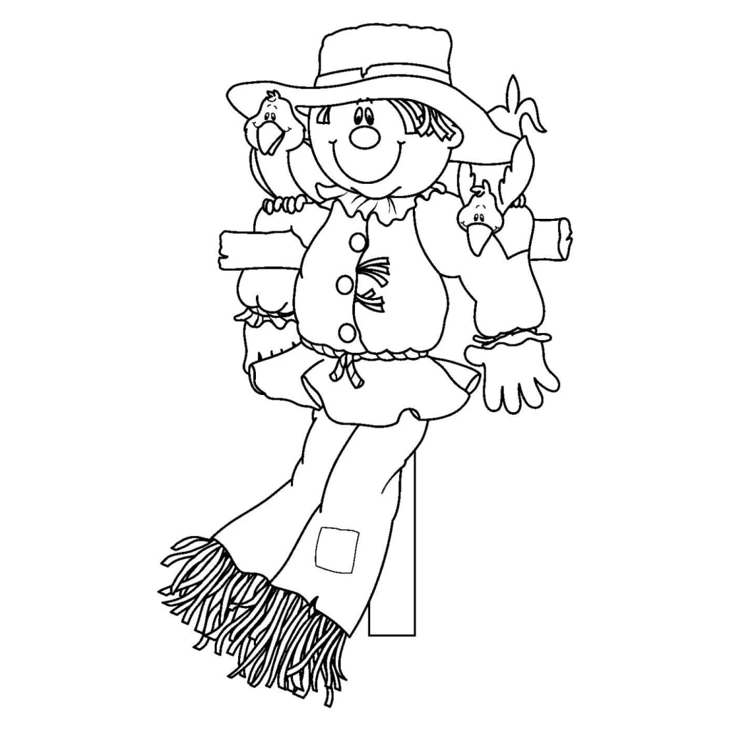 Desenho de Espantalho para colorir e imprimir grátis