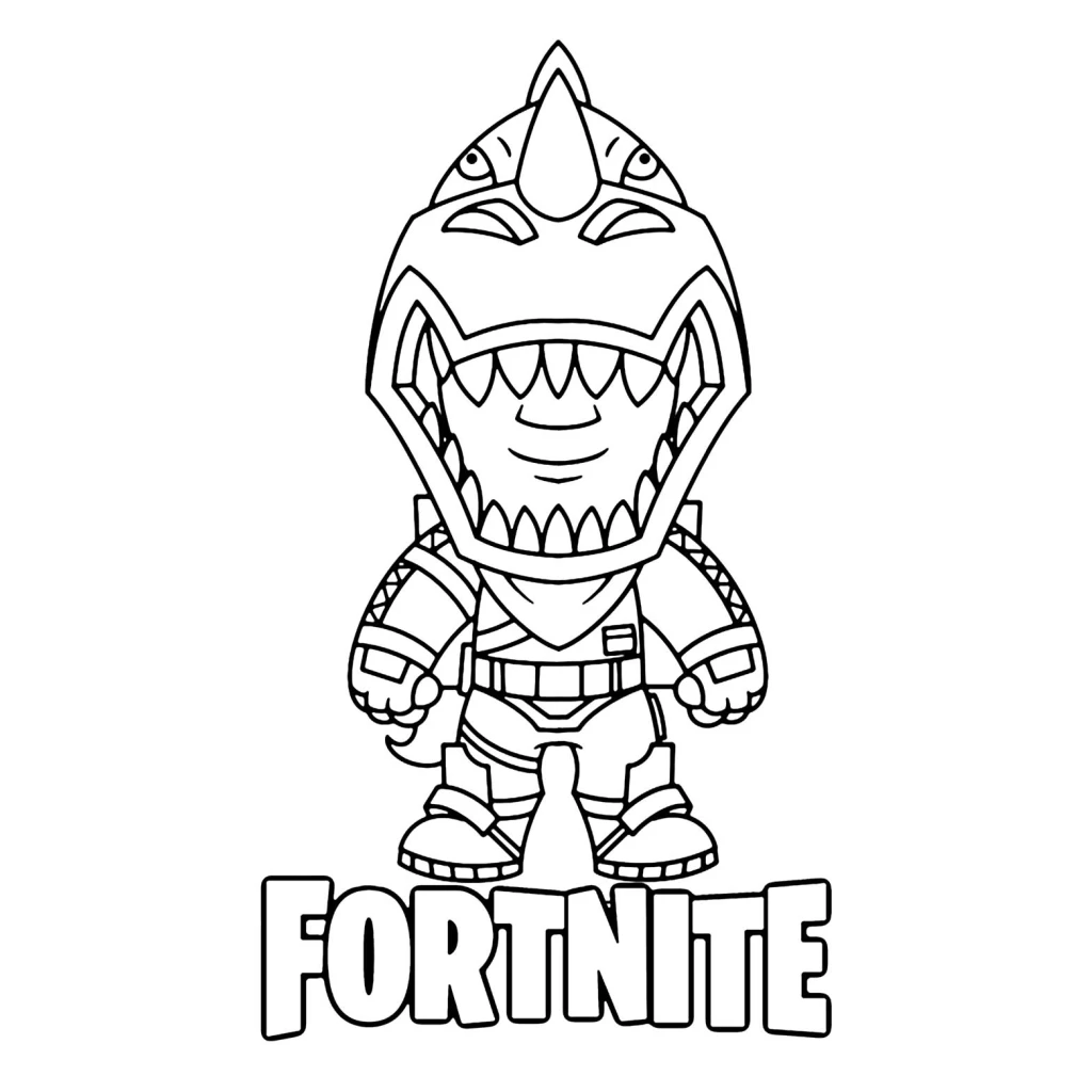 Fortnite coloring page to print for free