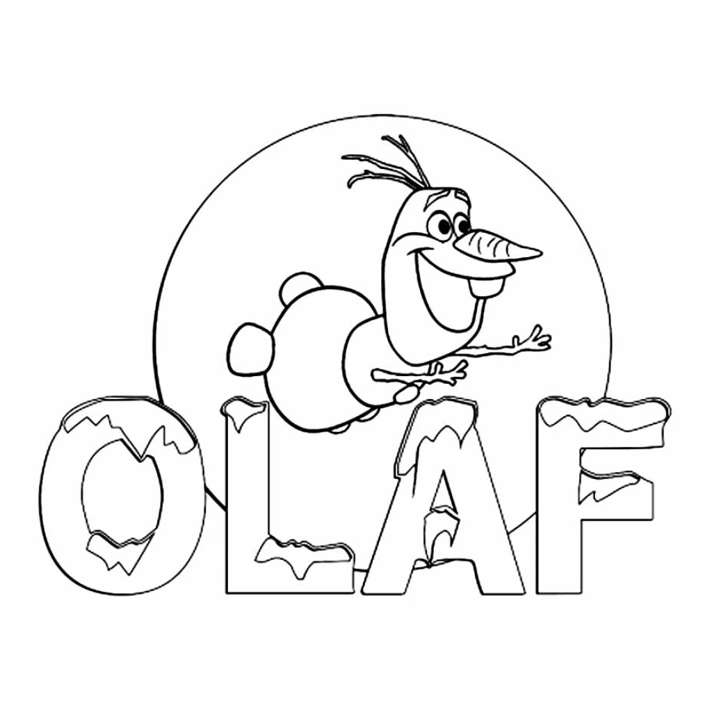 Desenho de Olaf para colorir e imprimir grátis