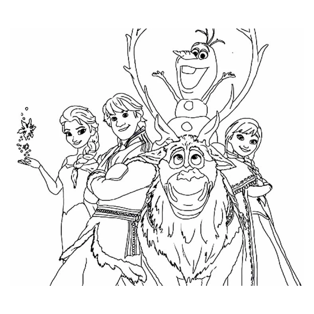 Desenho de Frozen para colorir e imprimir grátis