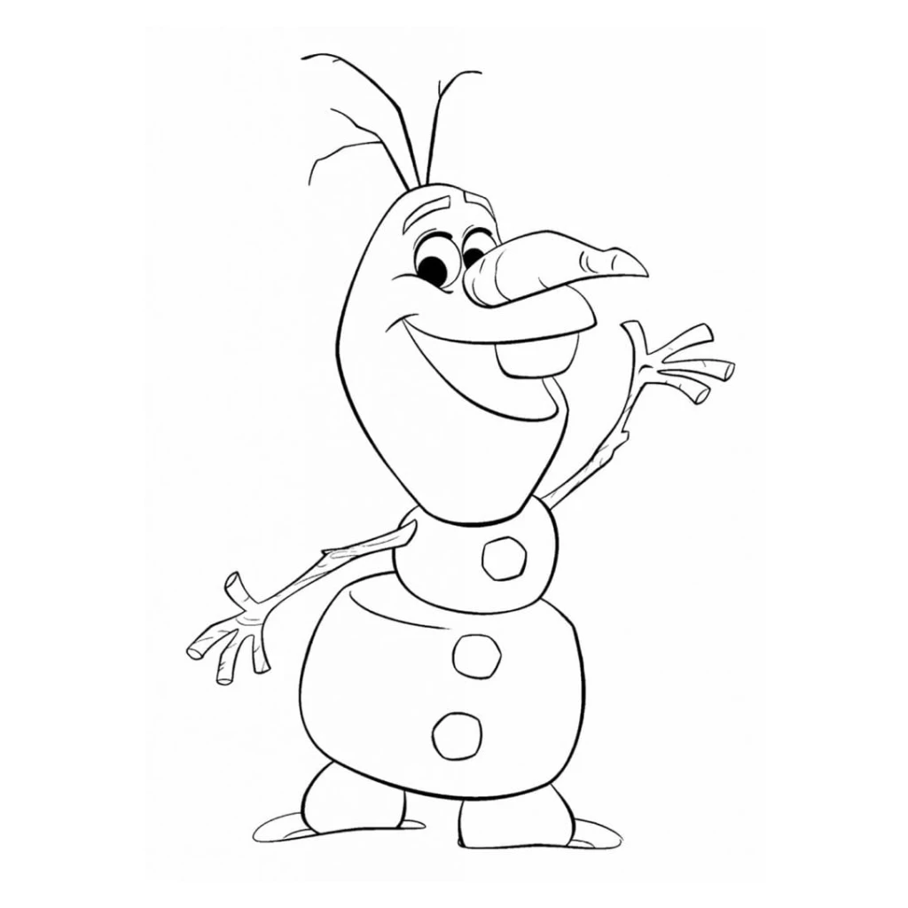 Desenho de Olaf para colorir e imprimir grátis