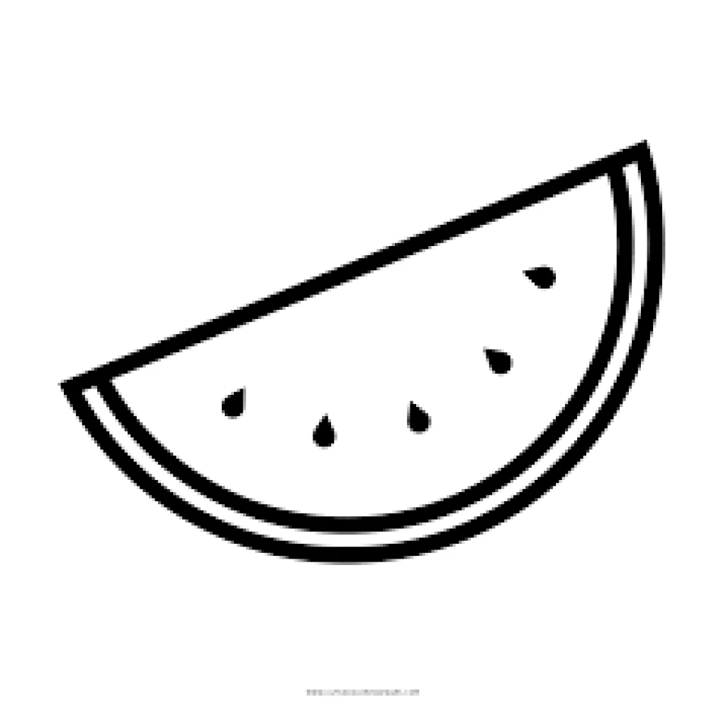 Desenho de Melancia para colorir e imprimir grátis