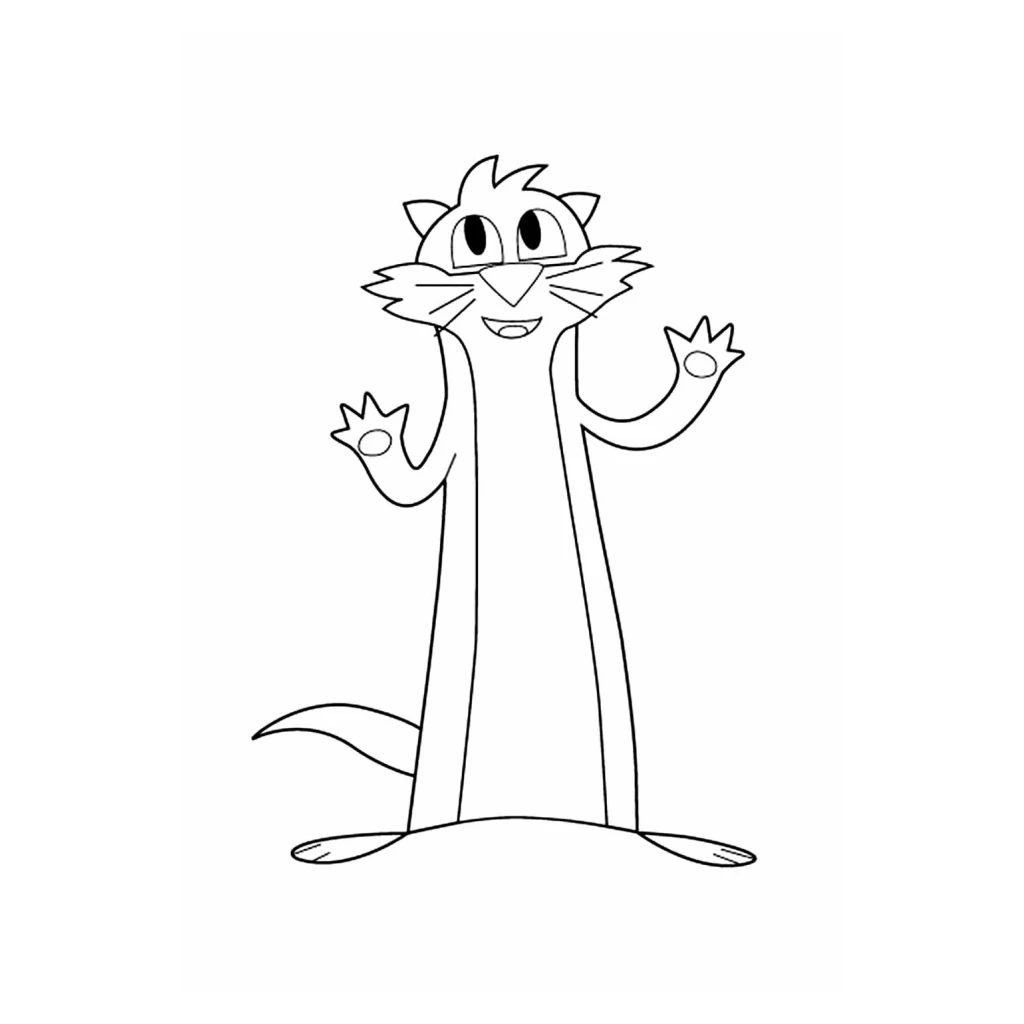 Desenho de Gato Show Da Luna para colorir e imprimir grátis
