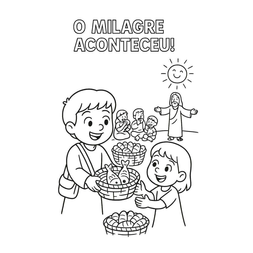 Desenho de O Milagre Aconteceu para colorir e imprimir grátis