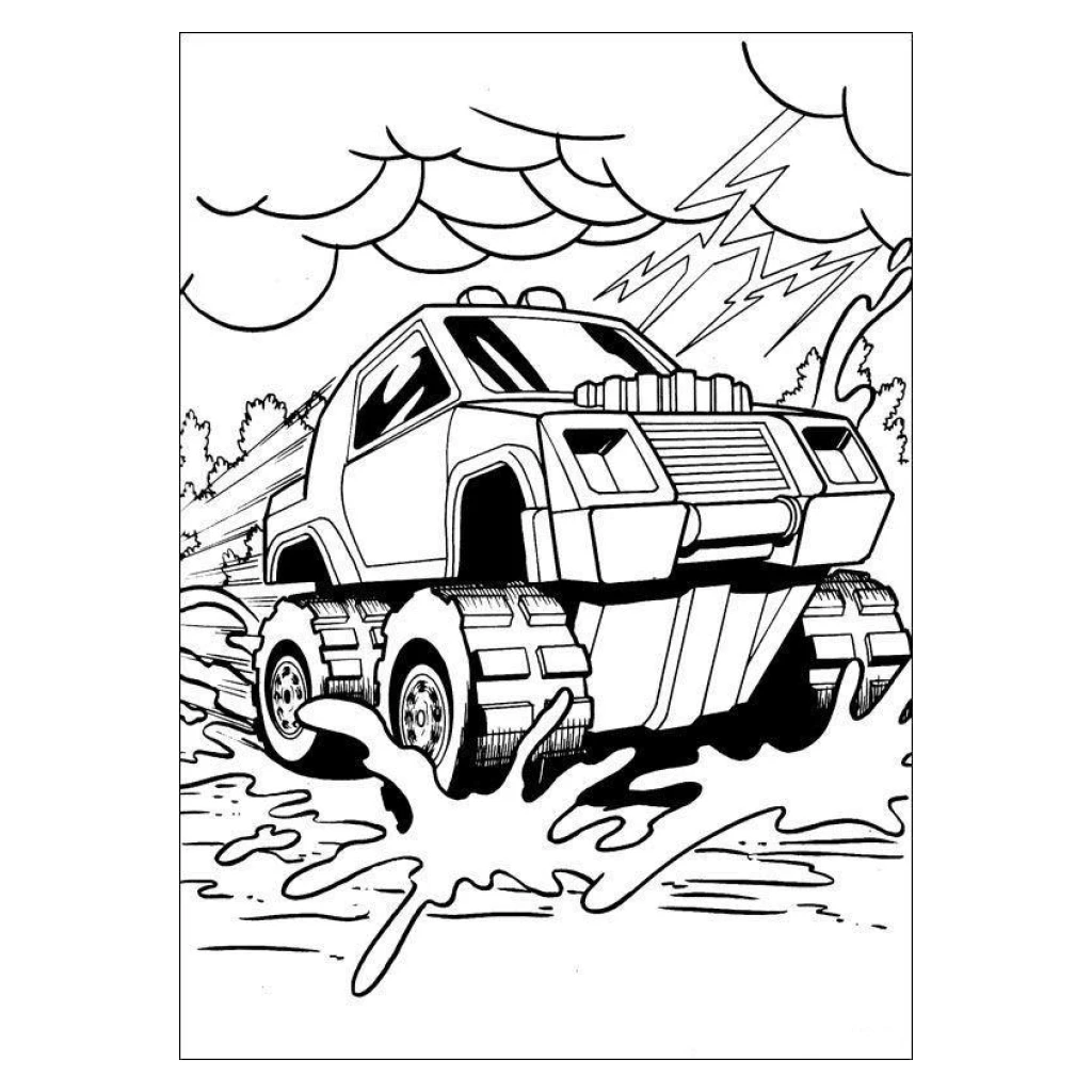 Desenho de Caminhão Off-Road para colorir e imprimir grátis