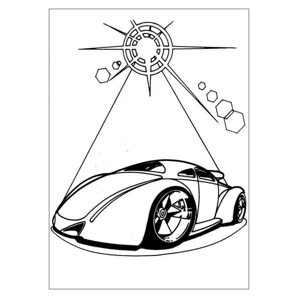 Desenho de Carro Futurista para colorir e imprimir grátis