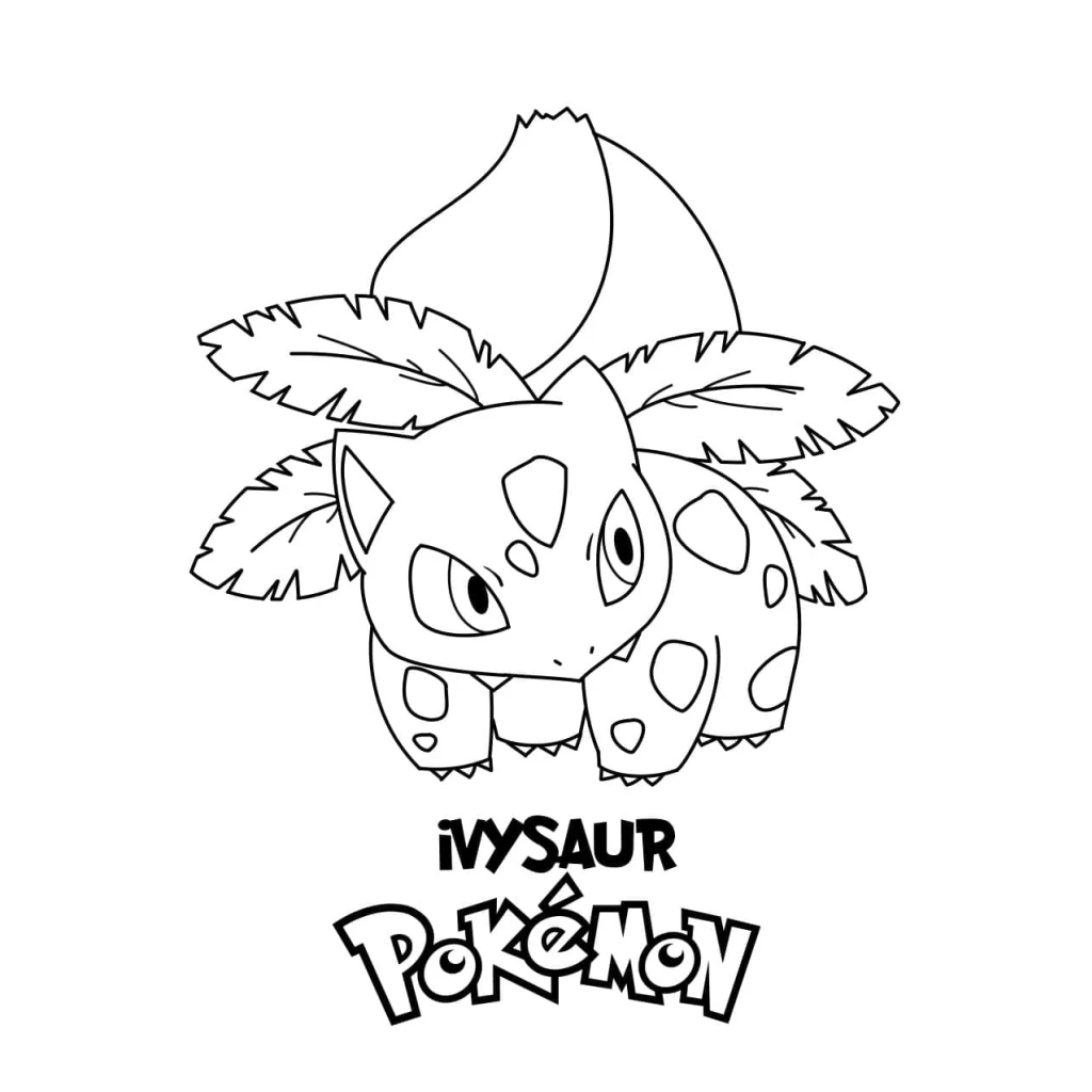 Desenho de Ivysaur  Pokémon para colorir e imprimir grátis