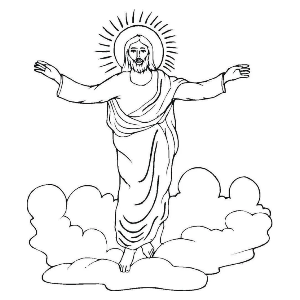 Desenho de Jesus Cristo para colorir e imprimir grátis