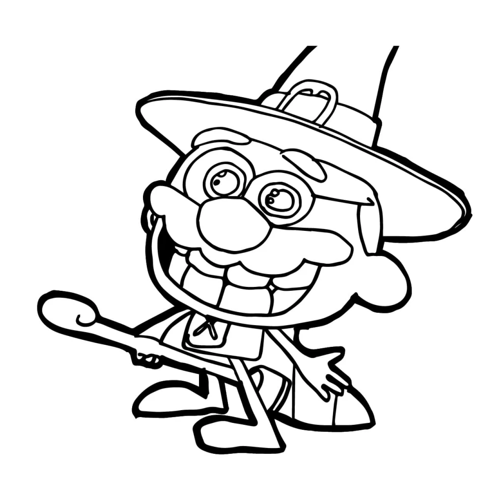 Desenho de José Comilão No Halloween para colorir e imprimir grátis
