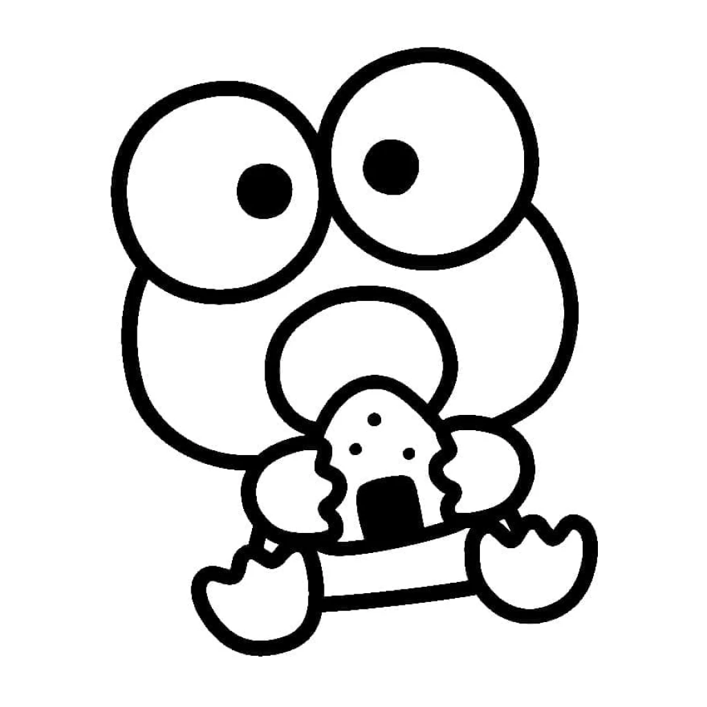 Desenho de Keroppi para colorir e imprimir grátis